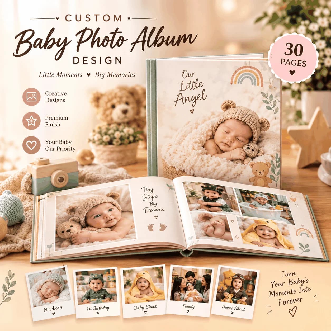 Custom Birthday Album Design – 30 Pages